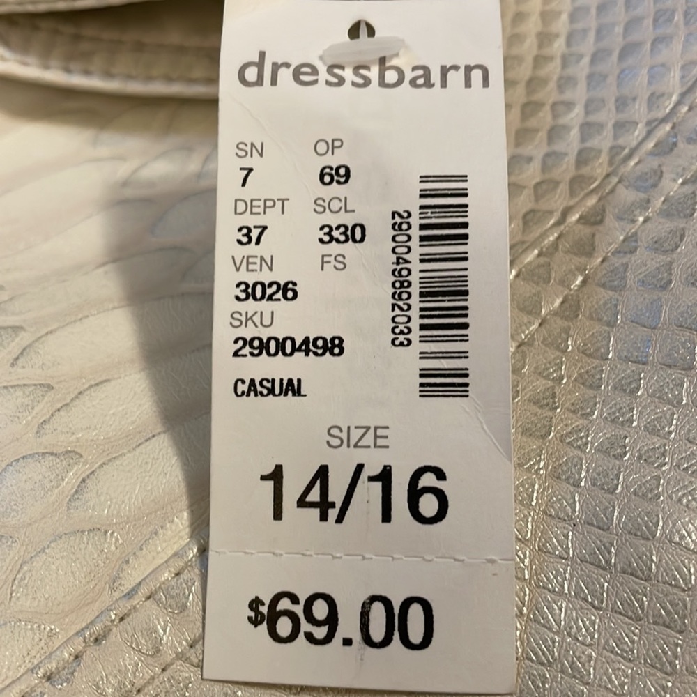 Roz & Ali faux leather animal print cream jacket with lining - Picture 9 of 9